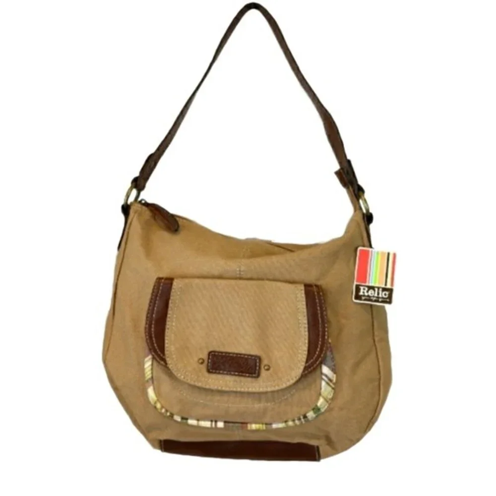 Relic Brown Boho Shoulder Bag NWT Sydney hobo khaki